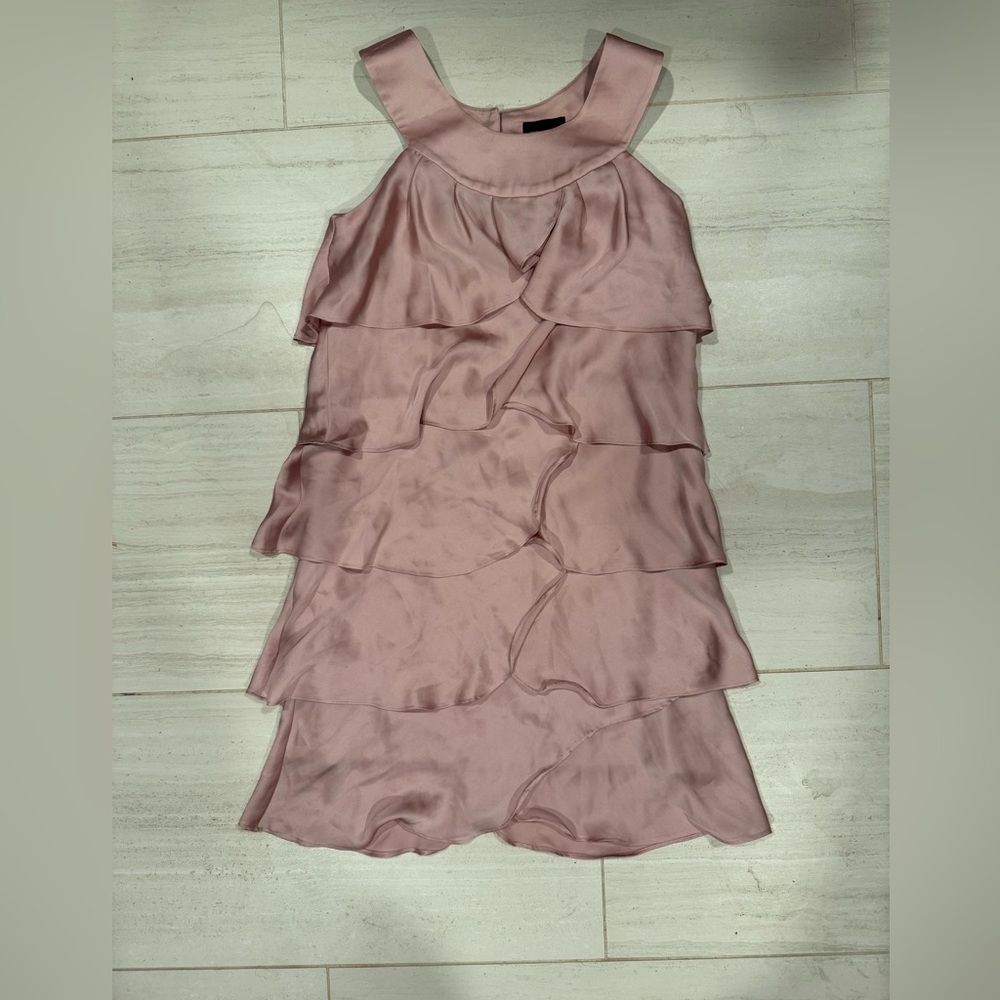 Max & Cleo Blush‎ Pink Tiered Mini Dress size 2
